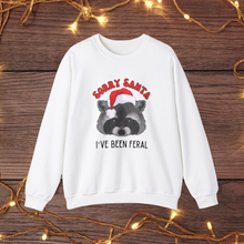 Load image into Gallery viewer, Sorry Santa... I&#39;ve been feral Unisex Crewneck Sweatshirt
