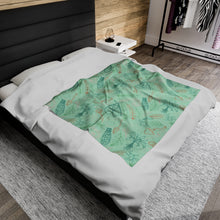 Load image into Gallery viewer, Sage Velveteen Plush Blanket
