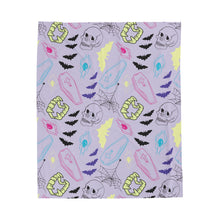 Load image into Gallery viewer, Neon Halloween Velveteen Plush Blanket
