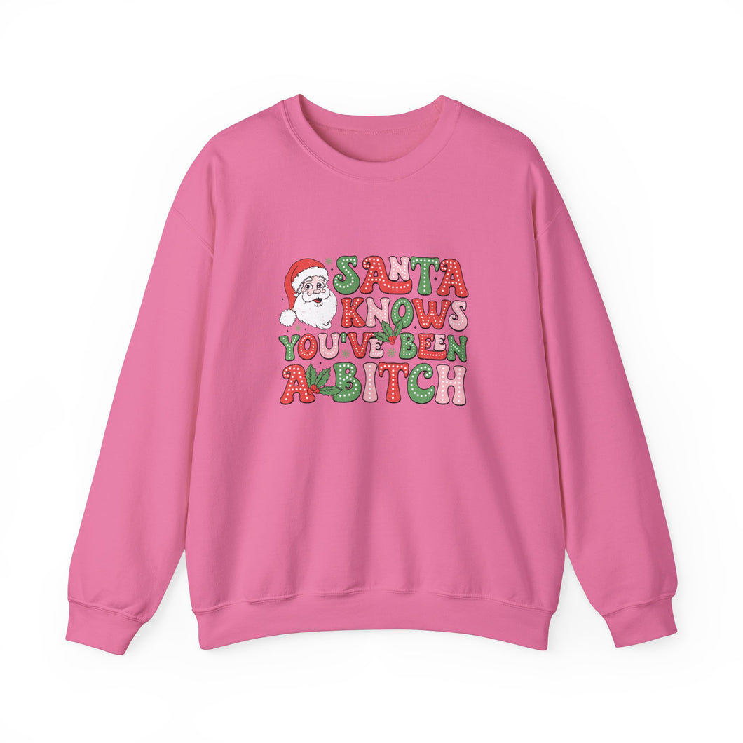 Santa Knows... Unisex Crewneck Sweatshirt