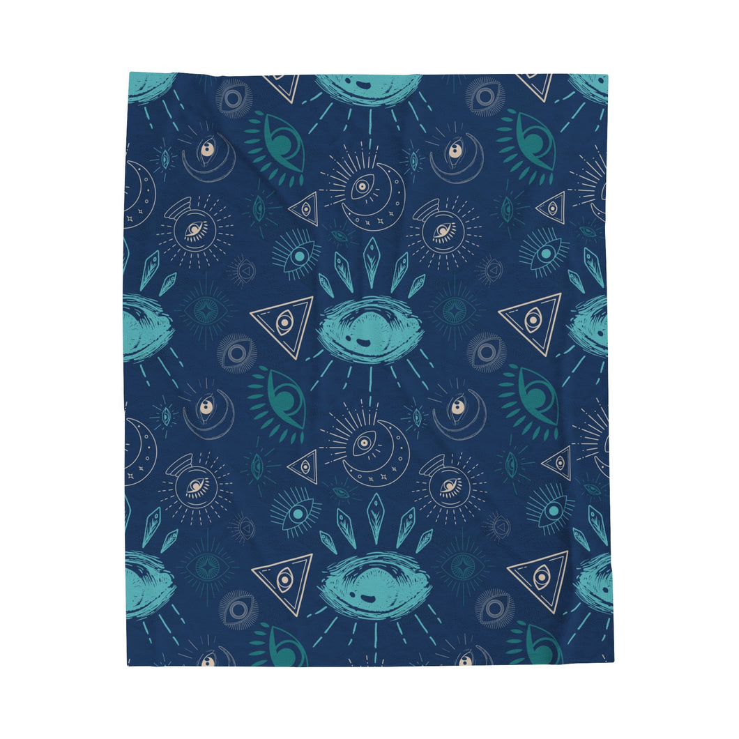 The eye Velveteen Plush Blanket