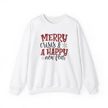 Load image into Gallery viewer, Merry Crisis and a Happy New Fear Unisex Crewneck Sweatshirt
