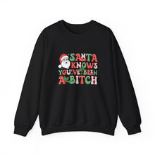 Load image into Gallery viewer, Santa Knows... Unisex Crewneck Sweatshirt
