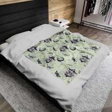 Load image into Gallery viewer, Lunar Witch Velveteen Plush Blanket
