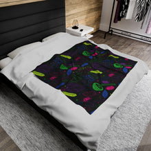 Load image into Gallery viewer, Magical Mushroom Velveteen Plush Blanket
