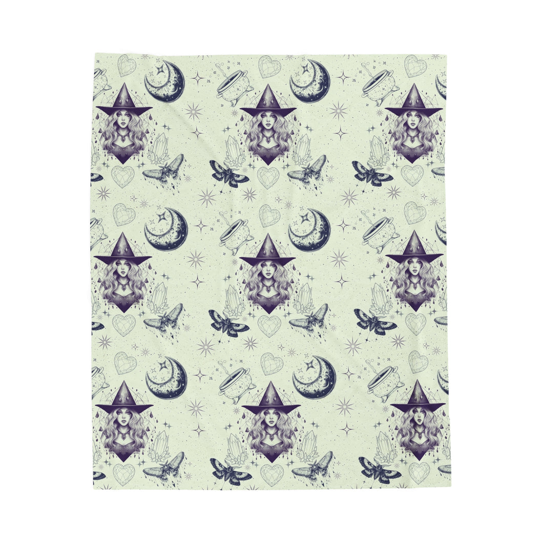 Lunar Witch Velveteen Plush Blanket