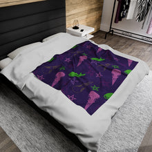 Load image into Gallery viewer, Witchy Cat Velveteen Plush Blanket
