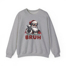 Load image into Gallery viewer, Merry Christmas Bruh Unisex Crewneck Sweatshirt
