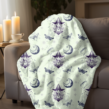 Load image into Gallery viewer, Lunar Witch Velveteen Plush Blanket
