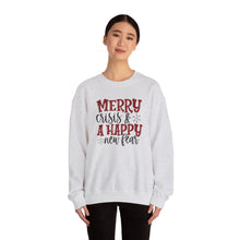 Load image into Gallery viewer, Merry Crisis and a Happy New Fear Unisex Crewneck Sweatshirt
